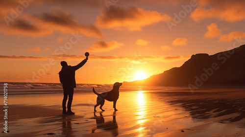 person running on the beach at sunset