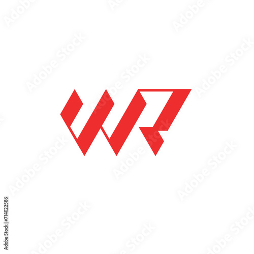 Letter WR Initial Logo Vector