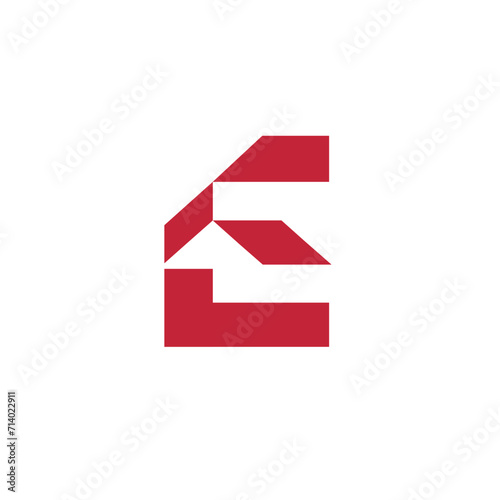 Letter E Initial Contruction Logo Vector