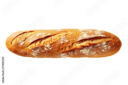 baguette bread Isolated on transparent background. Generative AI