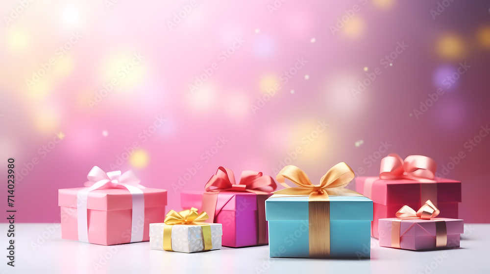 Gift background with copy space for Christmas gifts, holiday or birthday Gift background with copy space for Christmas gifts, holiday or birthday