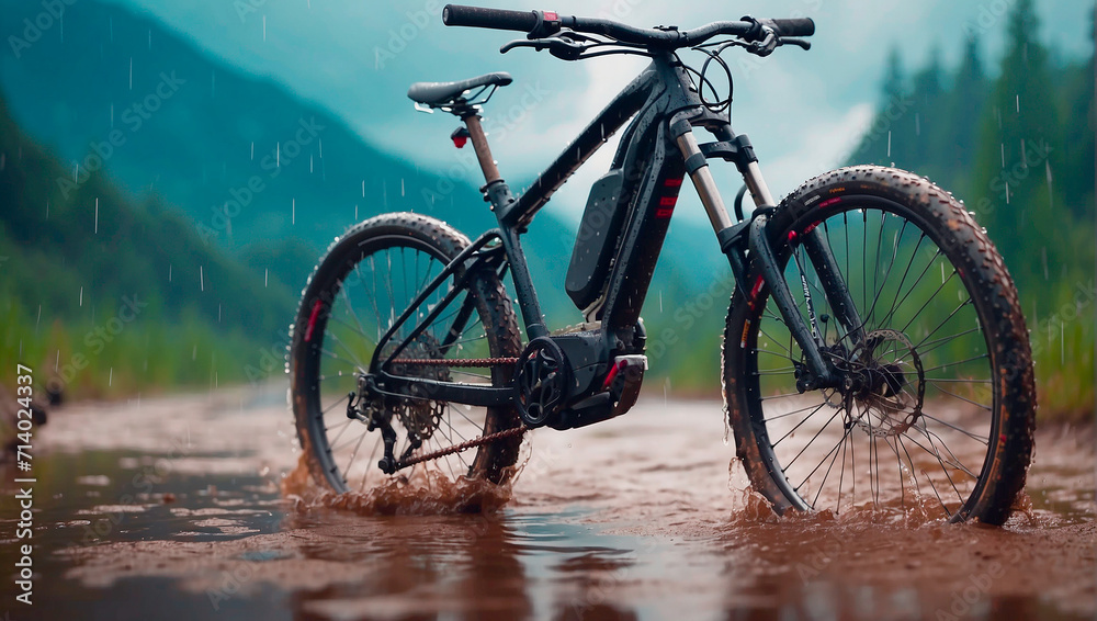 Fototapeta premium bicycle in the water