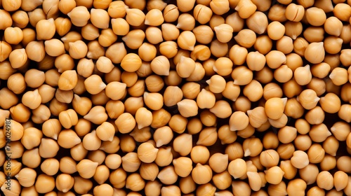 View of the food texture of raw chickpeas from above