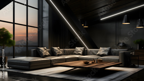 Modern minimalist interior ...