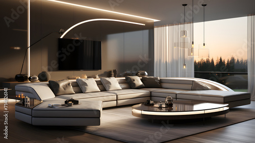 Modern minimalist interior ...
