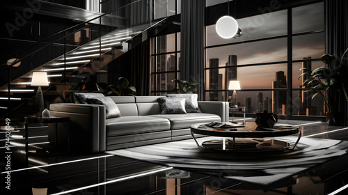 Modern minimalist interior ...