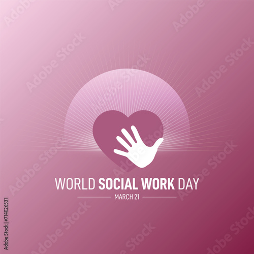 World Social Work Day. Social Work Background vector illustration. Charity donation concept.
