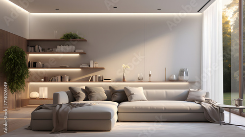 Modern minimalist interior ...