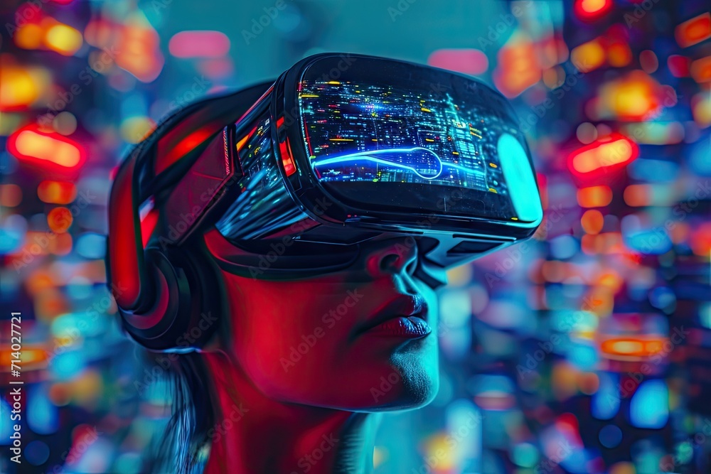 Young man wearing goggles embracing modern technology in virtual reality equipment for entertainment male with vr glasses living futuristic lifestyle playing digital simulation game cyber headset Young man wearing goggles embracing modern technology in virtual reality equipment for entertainment male with vr glasses living futuristic lifestyle playing digital simulation game cyber headset