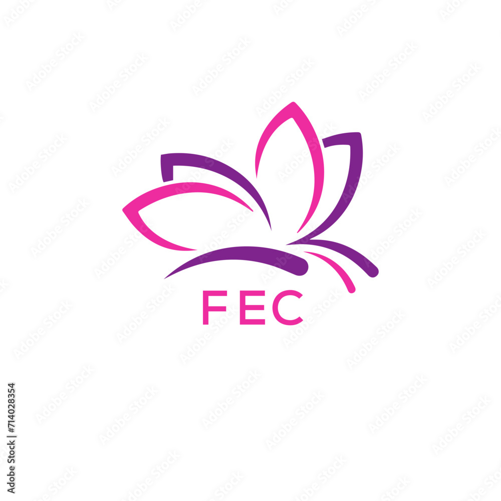 FEC Letter logo design template vector. FEC Business abstract connection vector logo. FEC icon circle logotype.

