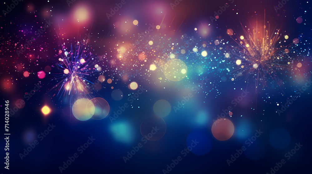 Beautiful creative holiday background with fireworks and sparkles Beautiful creative holiday background with fireworks and sparkles