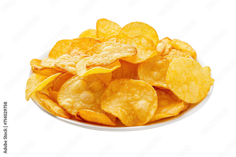 Potato chips fried falling in the air isolated on transparent background, snack time, junk food and high calories concept, crispy snack pieces. Potato chips fried falling in the air isolated on transparent background, snack time, junk food and high calories concept, crispy snack pieces.