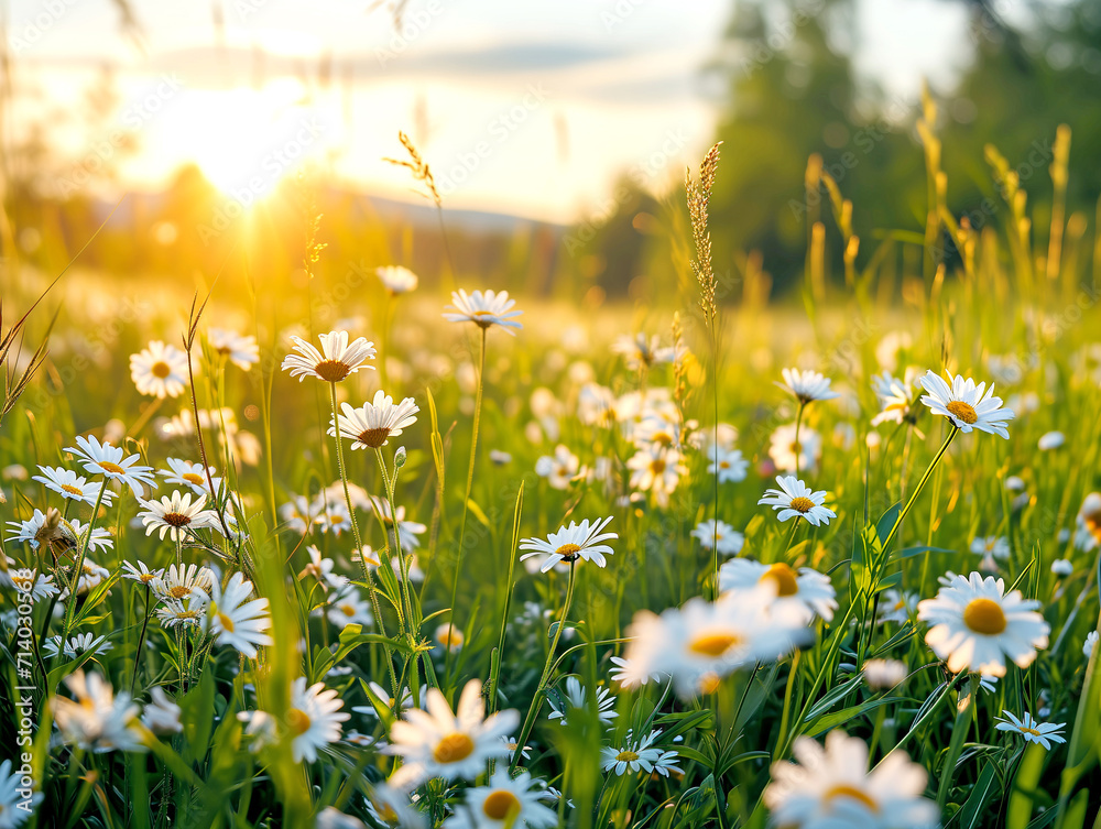 Fototapeta premium Meadow with Flowers