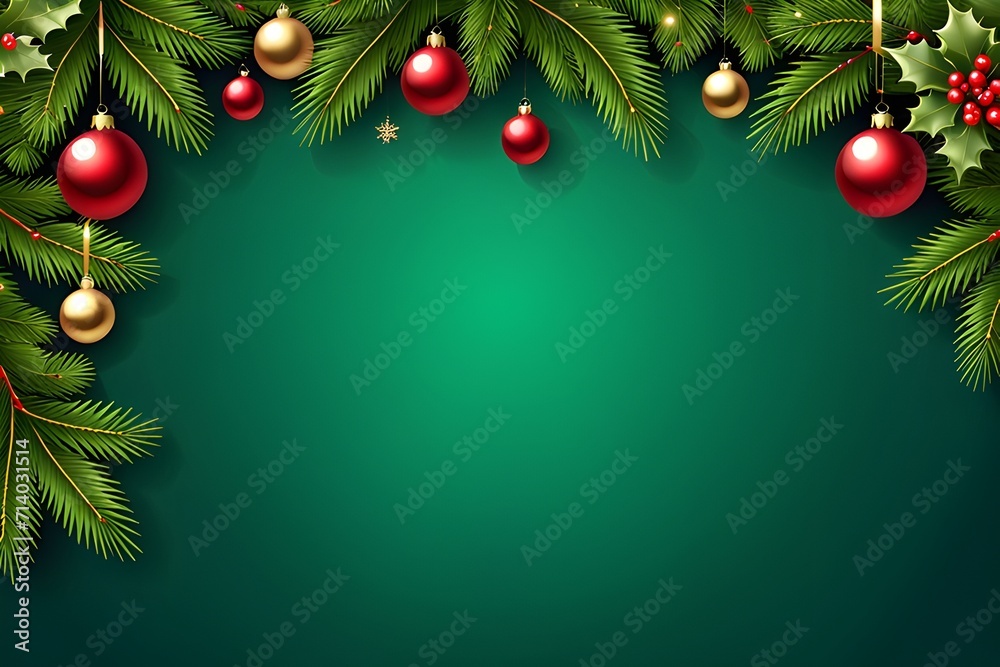 Realistic Christmas background, Generated AI