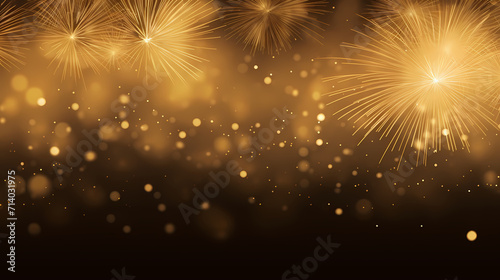 Beautiful fireworks background at night for holiday decoration