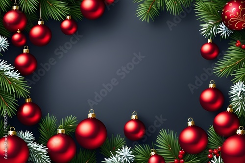 Realistic Christmas background  Generated AI