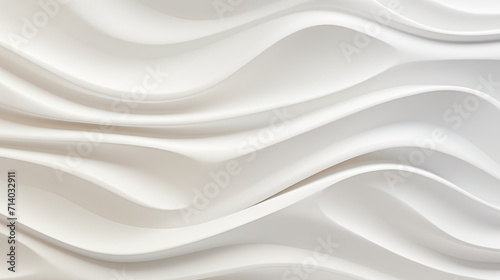 Abstract new white waves ripples pattern on white background. Curve topography contour lines texture with light and shadow 