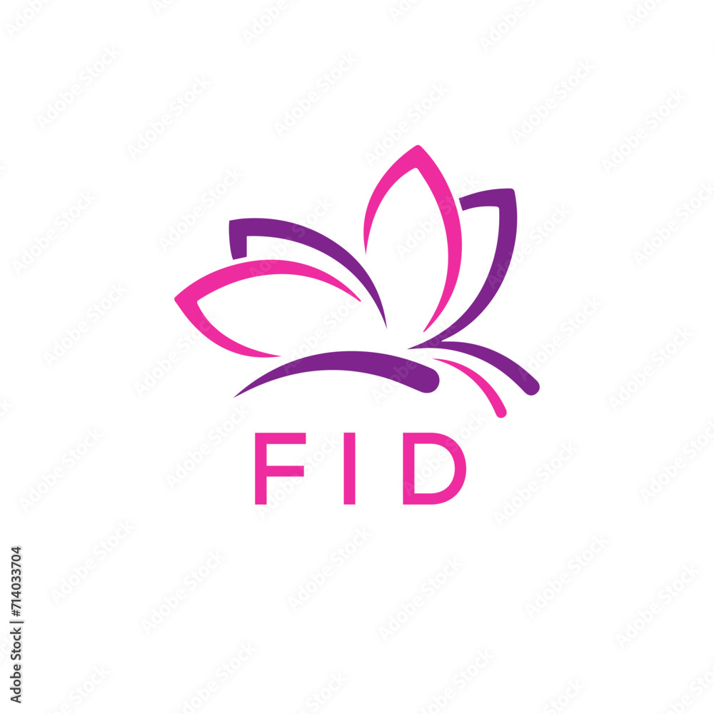 Fototapeta premium FID Letter logo design template vector. FID Business abstract connection vector logo. FID icon circle logotype. 