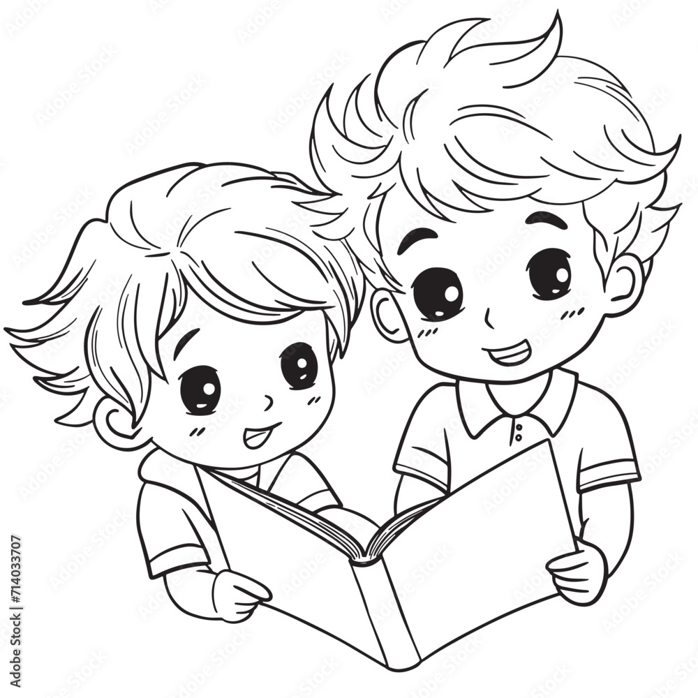 children reading a book children reading a book