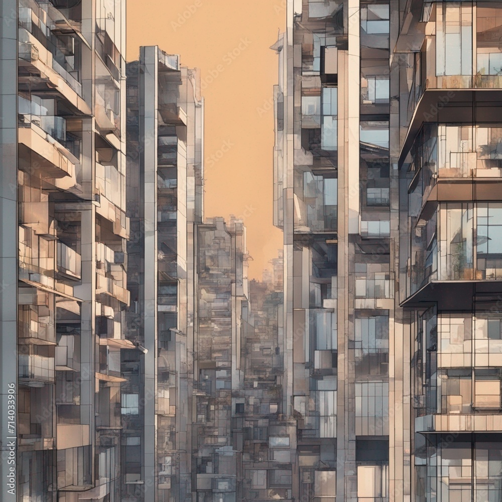 Urban Melodies: Exploring Lofi Vibes in Abstract Architecture