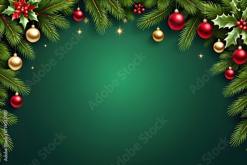 Realistic Christmas background, Generated AI