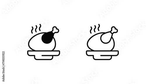 Wallpaper Mural Chicken icon design with white background stock illustration Torontodigital.ca