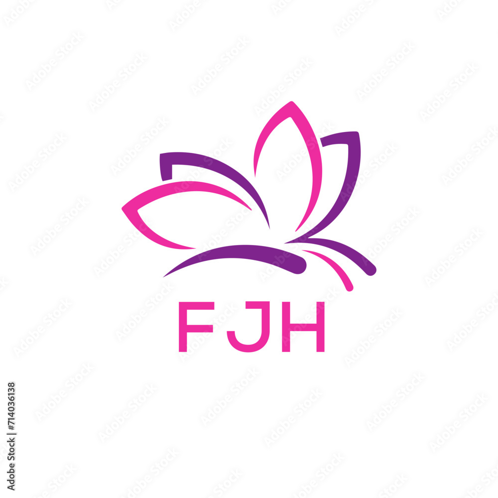 FJH Letter logo design template vector. FJH Business abstract connection vector logo. FJH icon circle logotype.
