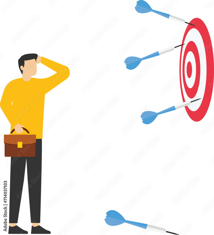 Business people are disappointed when they miss their goals, Vector illustration design
Business people are disappointed when they miss their goals, Vector illustration design
