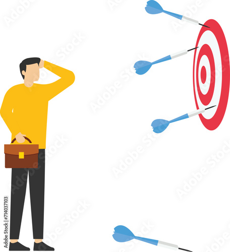 Business people are disappointed when they miss their goals, Vector illustration design

