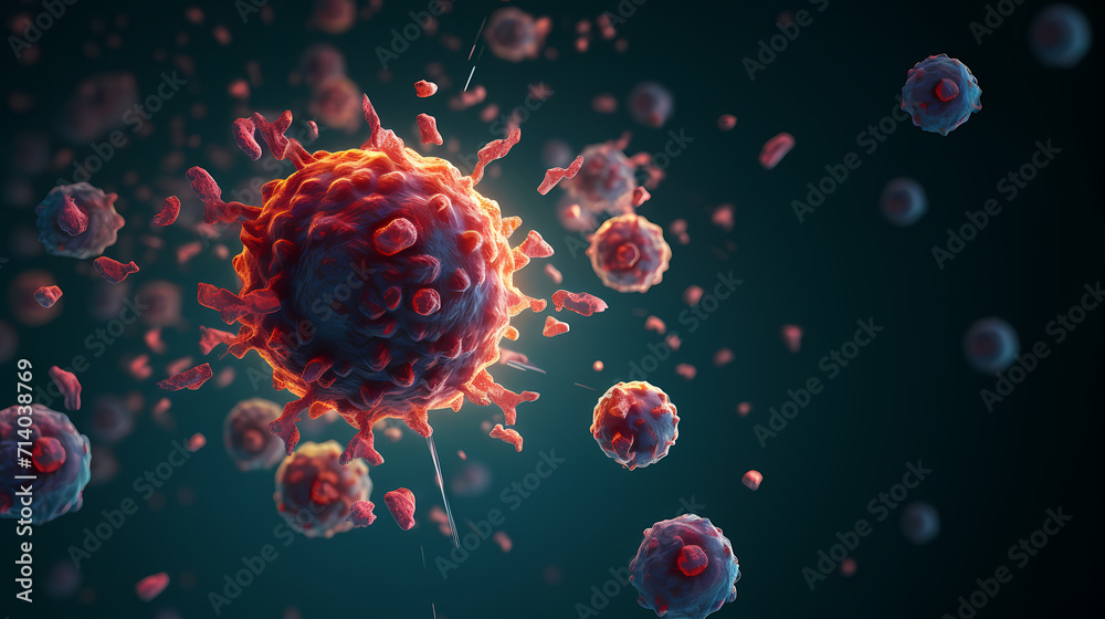 Cell background, virus cells, medical research background Cell background, virus cells, medical research background