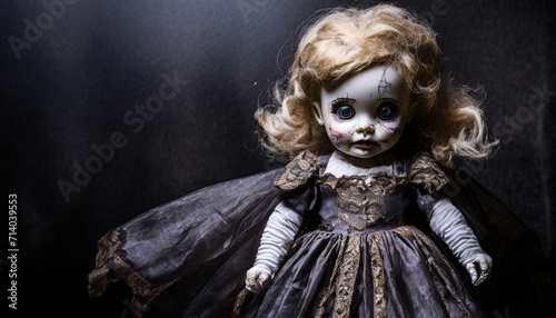 A creepy, evil, cursed Victorian doll - perfect for horror