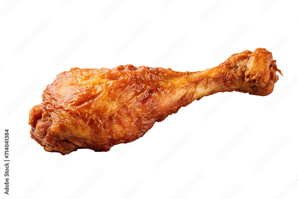 Fried chicken drumstick Isolated on transparent background. Generative AI Fried chicken drumstick Isolated on transparent background. Generative AI