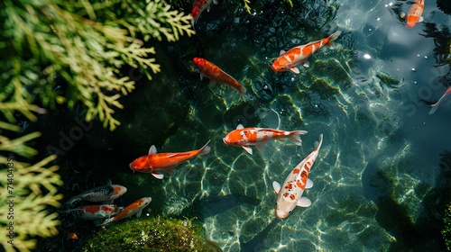 夏の美しい池と鯉02 © yukinoshirokuma