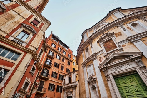 Facade of the church of San Bernardo alle Terme, Rome, Italy