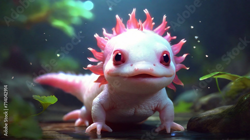 cute animal Axolotl cartoon image