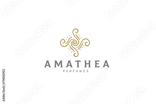 Celestial logo design, Star logotype, Planet, Space, Universe, Minimal Minimalistic, Sun, Rays, Satelite emblem. Vector illustration