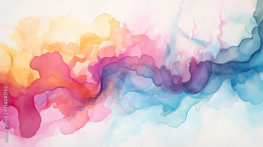 Abstract Watercolor Bliss Background Ai Generative