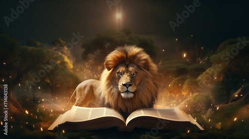 Open Book with Magic Nature World and Wild Animals   © zahidcreat0r