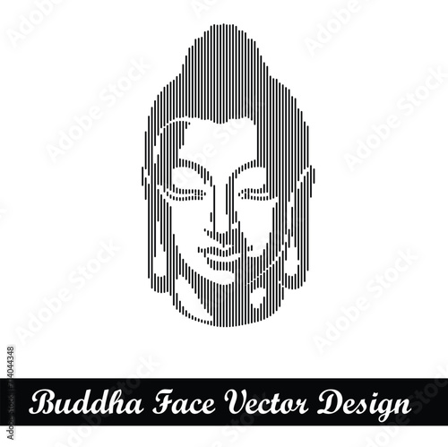 Buddha Face Vector Design Creative Concept