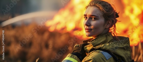 Woman alerting fire department about fire © 2rogan