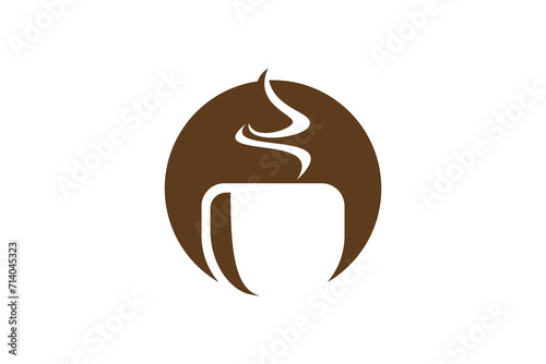 coffee logo design with simple concept