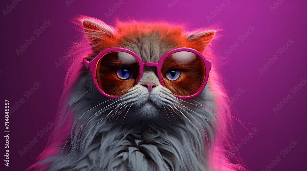 Persian Cat with a Pair of Stylish Glasses - The Epitome of Feline Elegance
Persian Cat with a Pair of Stylish Glasses - The Epitome of Feline Elegance