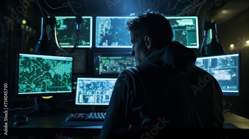 Hacker in a Cyber Attack