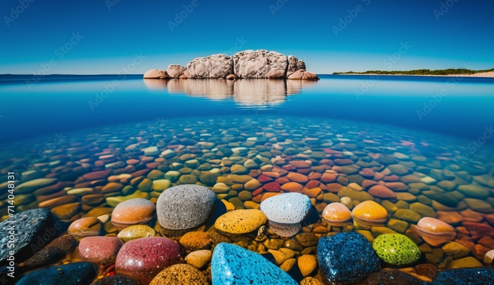 Fototapeta premium A breathtakingly clear lake its waters