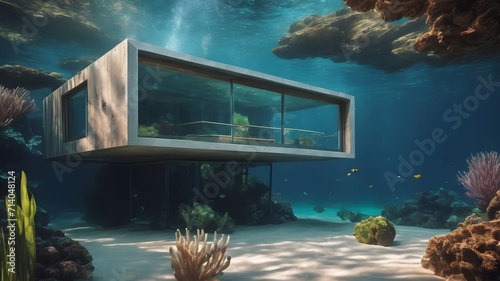 Home in Underwater Background Very cool