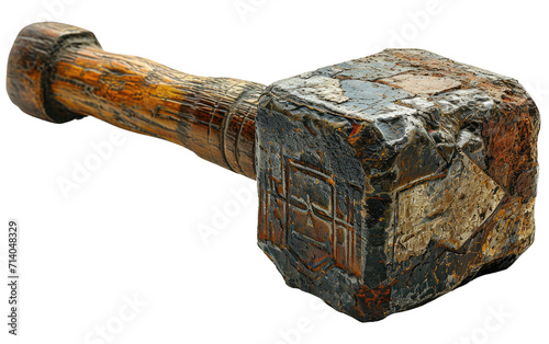 Sturdy Sledgehammer Power Tool on Transparent Background