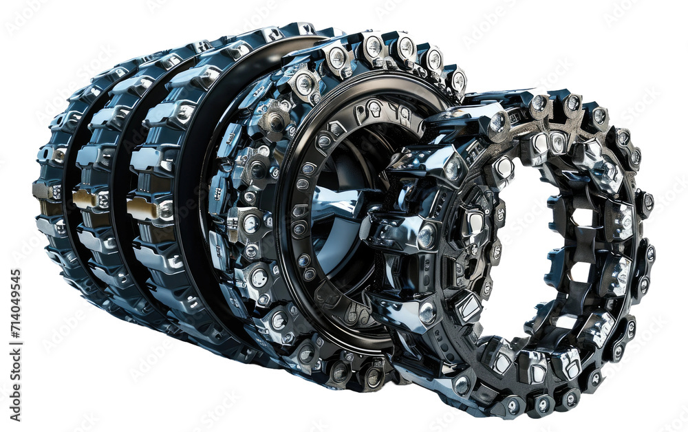 Obraz premium Snow Chains on Transparent Background