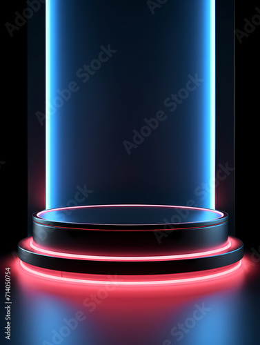 Podium, booth, stage, product background for product display, blank display