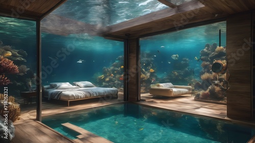 Home in Underwater Background Very cool © DEWI