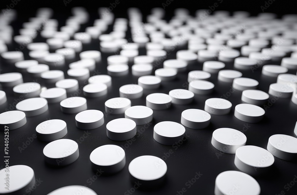 white pills on a black background white pills on a black background